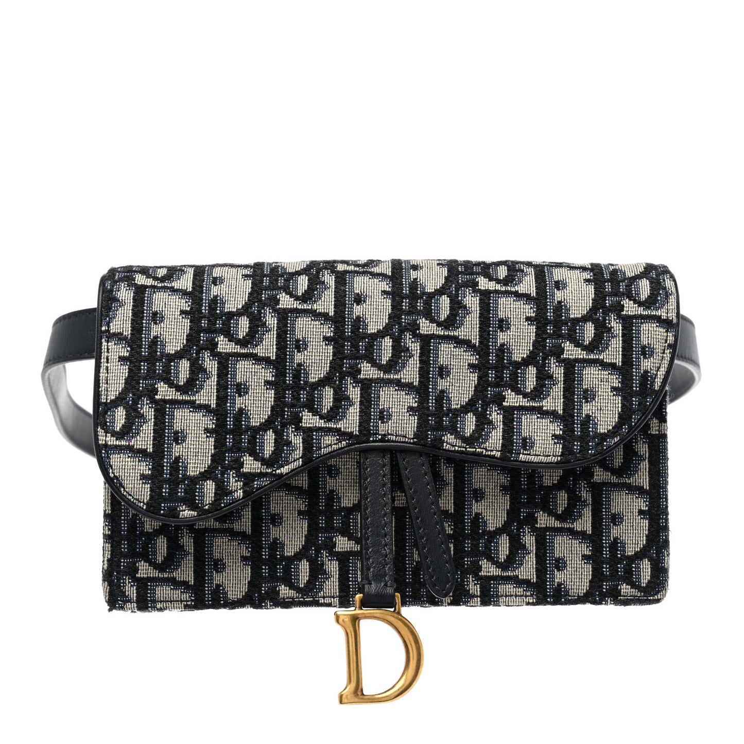 Oblique Saddle Belt Bag Blue