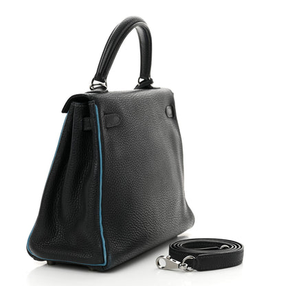 Hermes Togo Bi-Color Kelly Retourne 25 Bleu Indigo Turquoise 3 of 16