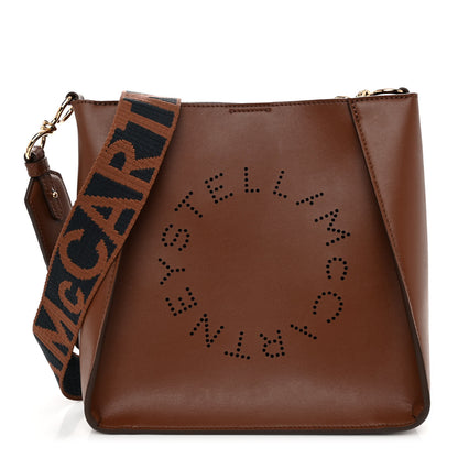 Stella McCartney Eco Alter Nappa Perforated Logo Mini Crossbody Cinnamon 1 of 10