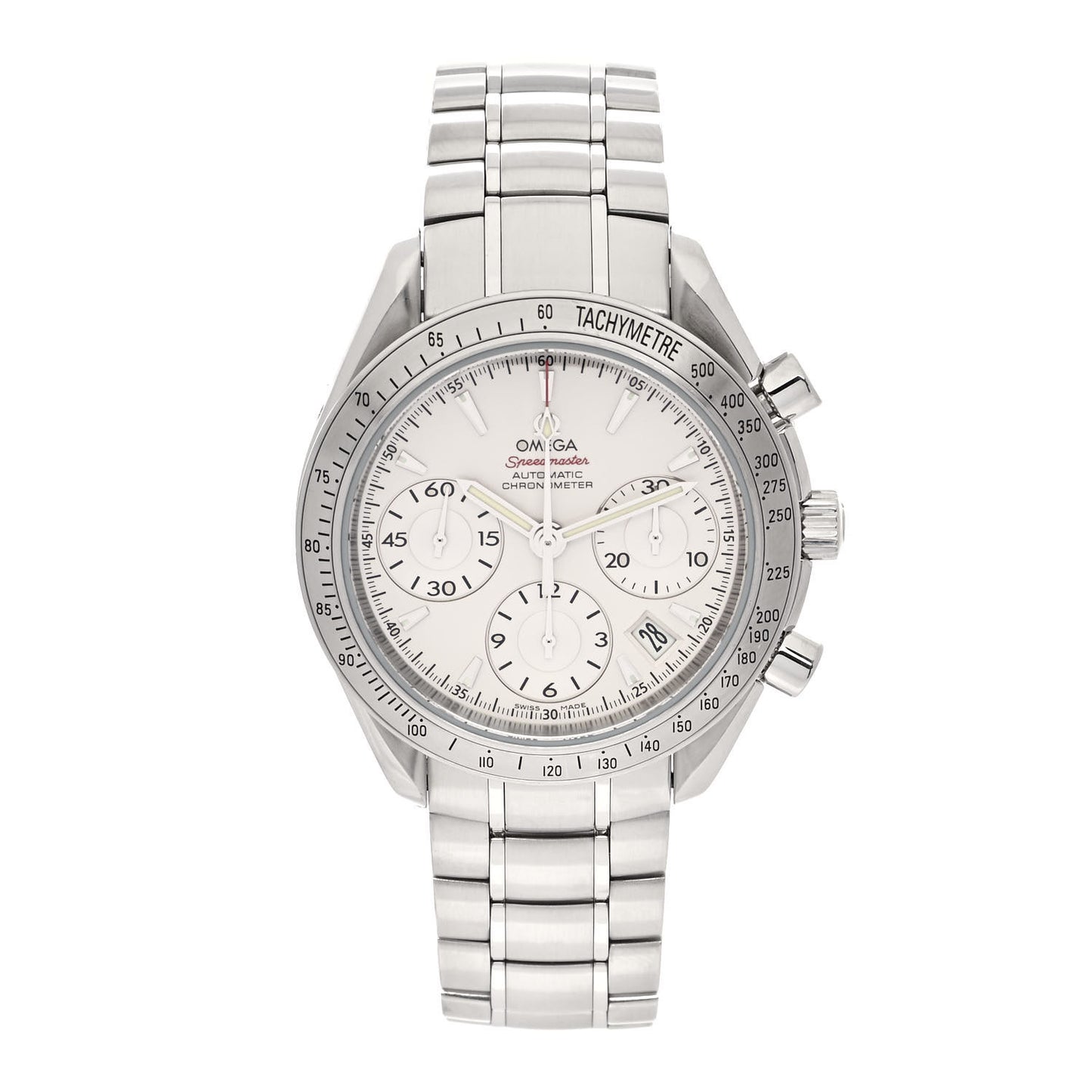 Stainless Steel 40mm Speedmaster Date Chronograph Automatic Watch 323.10.40.40.02.001