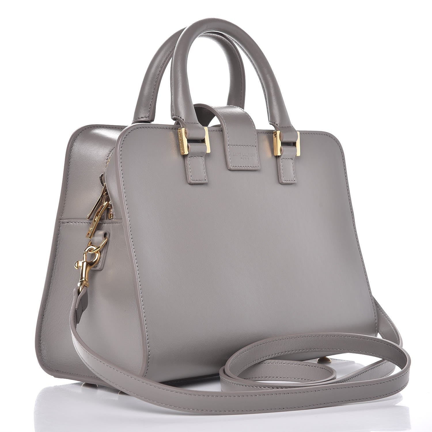 Saint Laurent Calfskin Monogram Baby Cabas Fog 3 of 7
