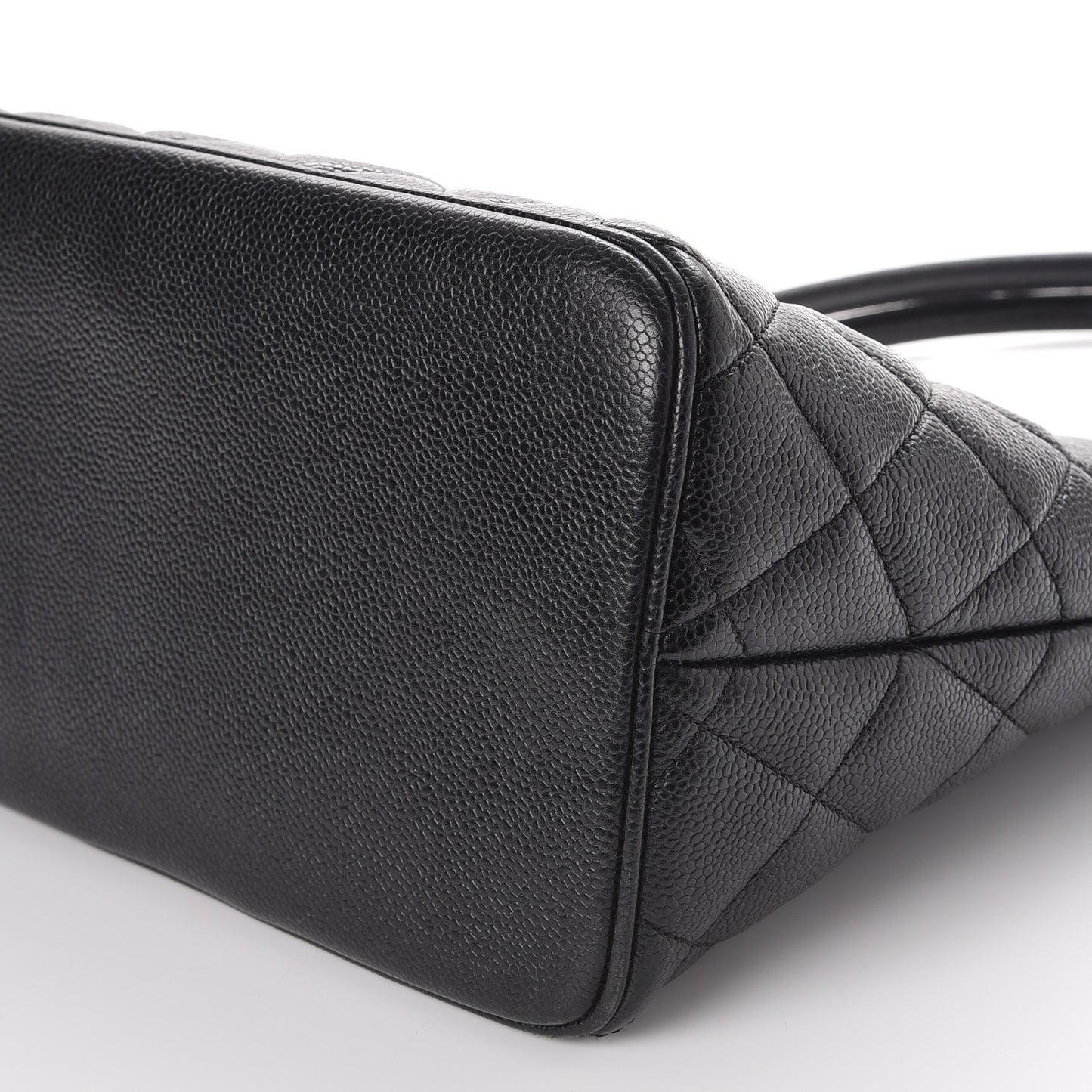 Caviar Quilted Medallion Tote Black