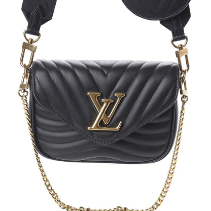 Louis Vuitton Calfskin New Wave Multi Pochette Black 7 of 9