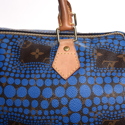 Louis Vuitton Monogram Kusama Town Speedy 30 Blue 14 of 15