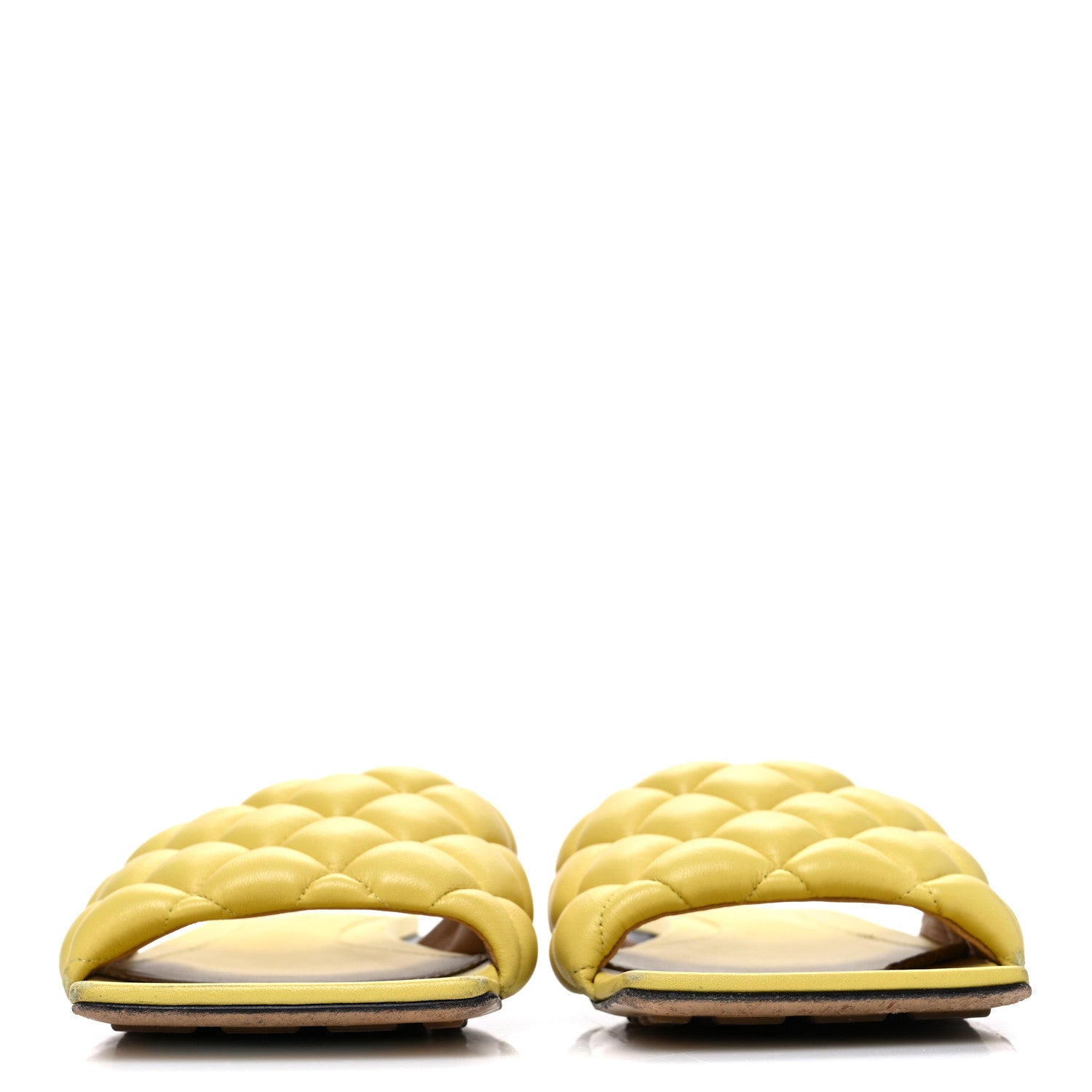 Bottega Veneta Nappa Matelasse Padded Flat Sandals 39 Pear 3 of 12