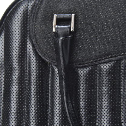 Christian Dior Denim Perforated Trailer Trash Tote Black 17 of 18