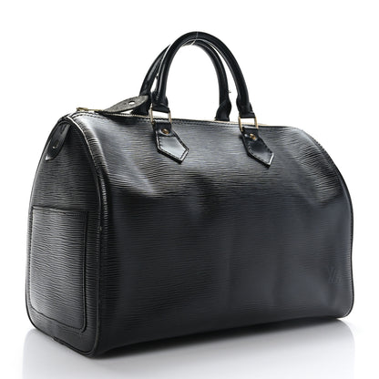 Louis Vuitton Epi Speedy 35 Black 3 of 13