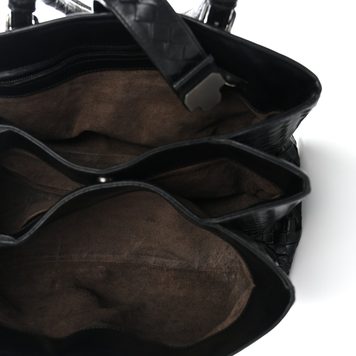 Light Calf Intrecciato Small Roma Black