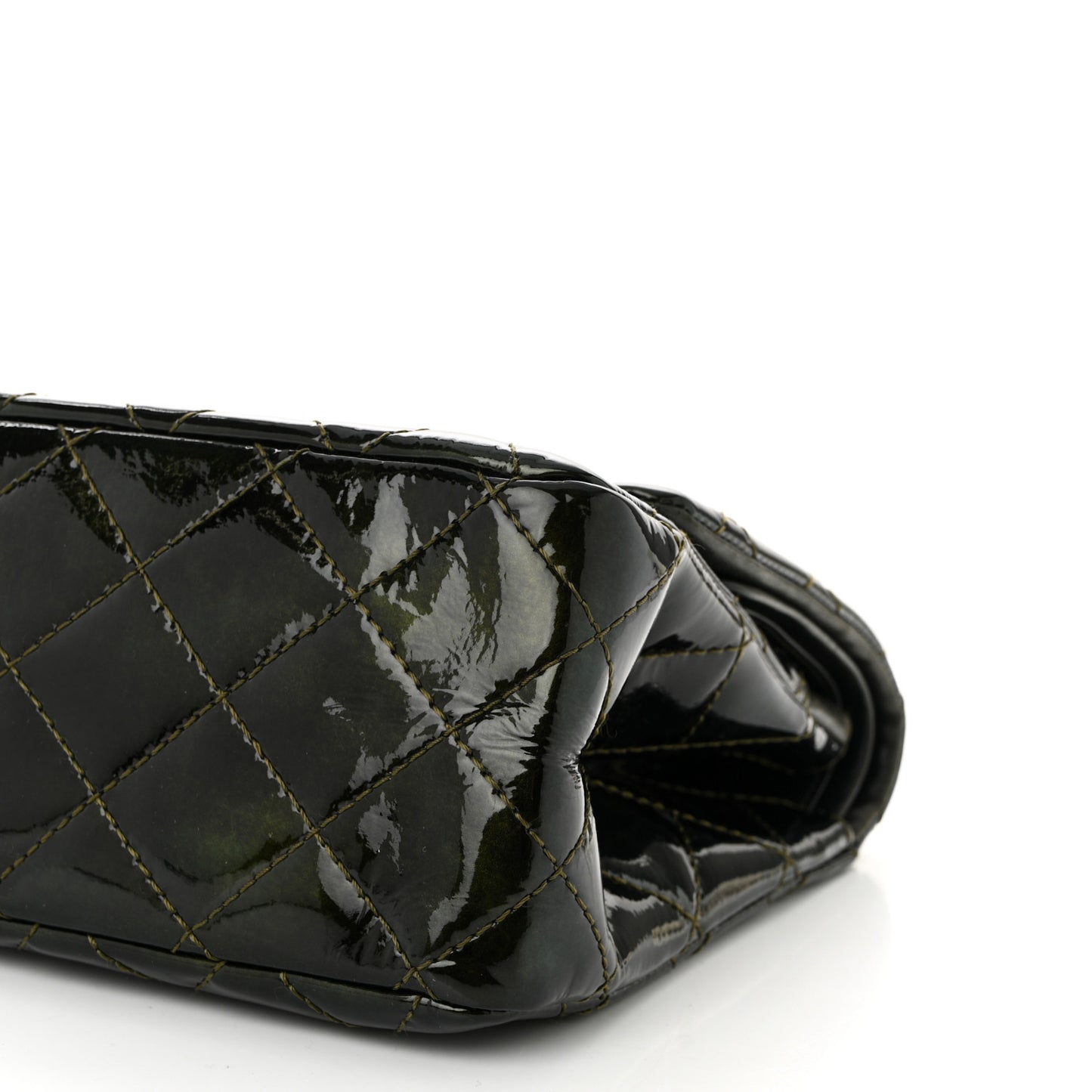 Patent Quilted 2.55 Reissue 226 Flap Green