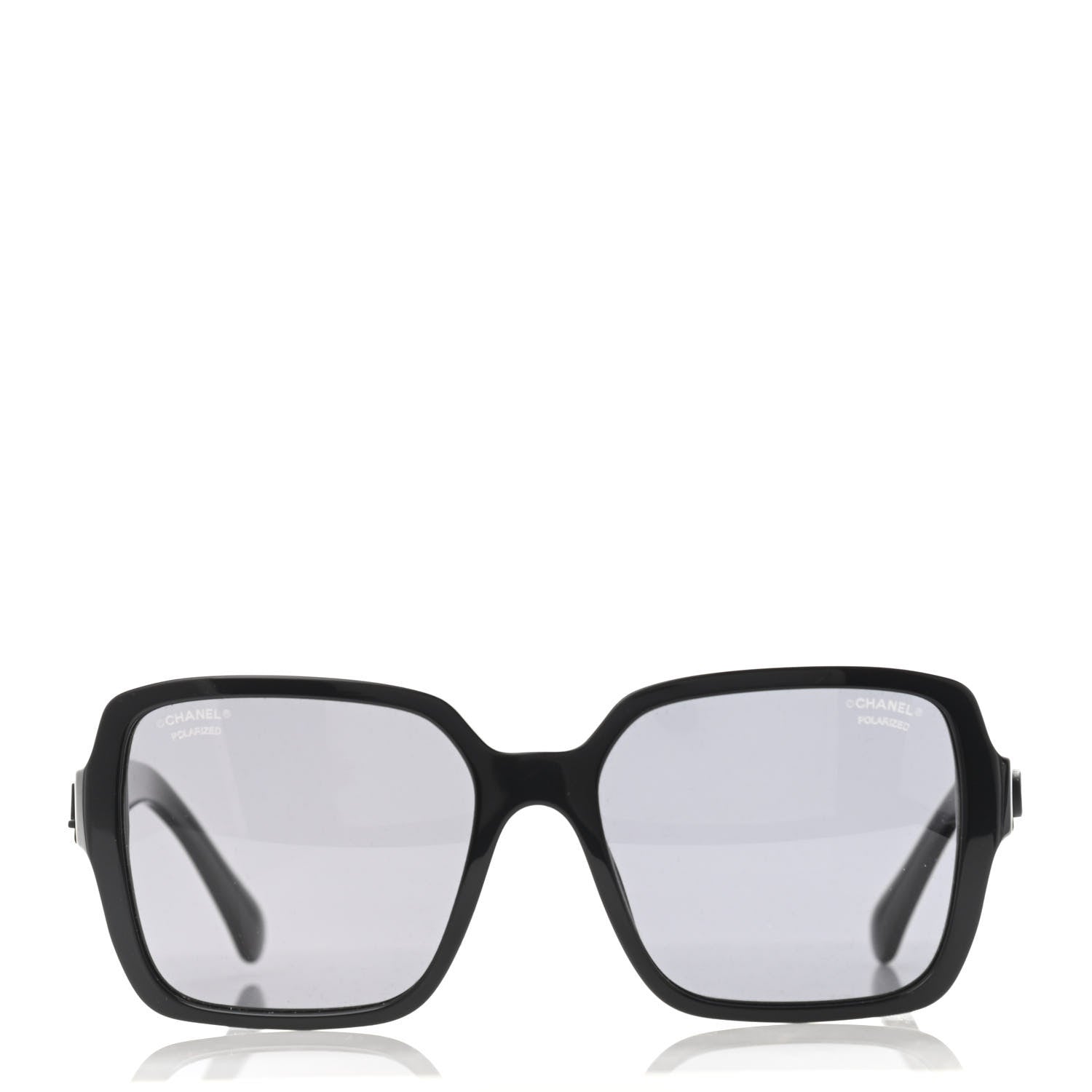 Chanel Acetate Polarized Square Sunglasses 5408 Black 3 of 4