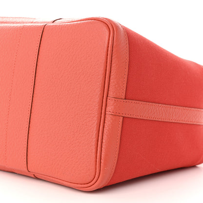Hermes Toile Militaire Vache Country Garden Party Pockets 36 MM Rouge Tomate Capucine 10 of 15