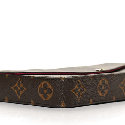Louis Vuitton Monogram Pochette Felicie Chain Wallet Fuchsia 8 of 12