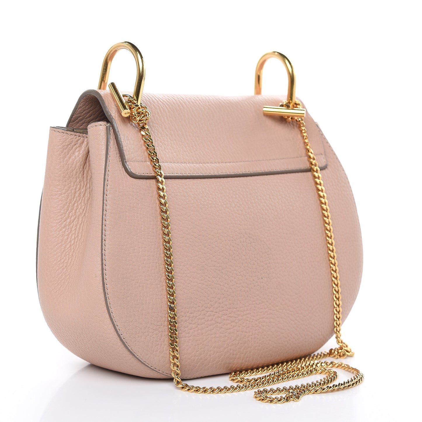 Grained Lambskin Drew Shoulder Bag Cement Pink