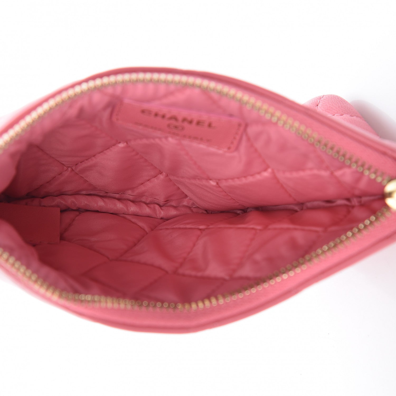 Chanel Lambskin Quilted Small Casino Cosmetic Case Pink 5 of 9