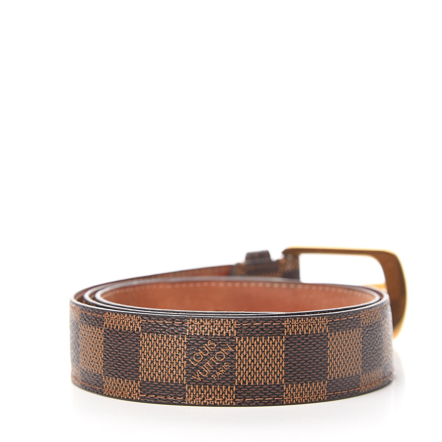 Louis Vuitton Damier Ebene 30mm Ellipse Belt 85 34 2 of 7