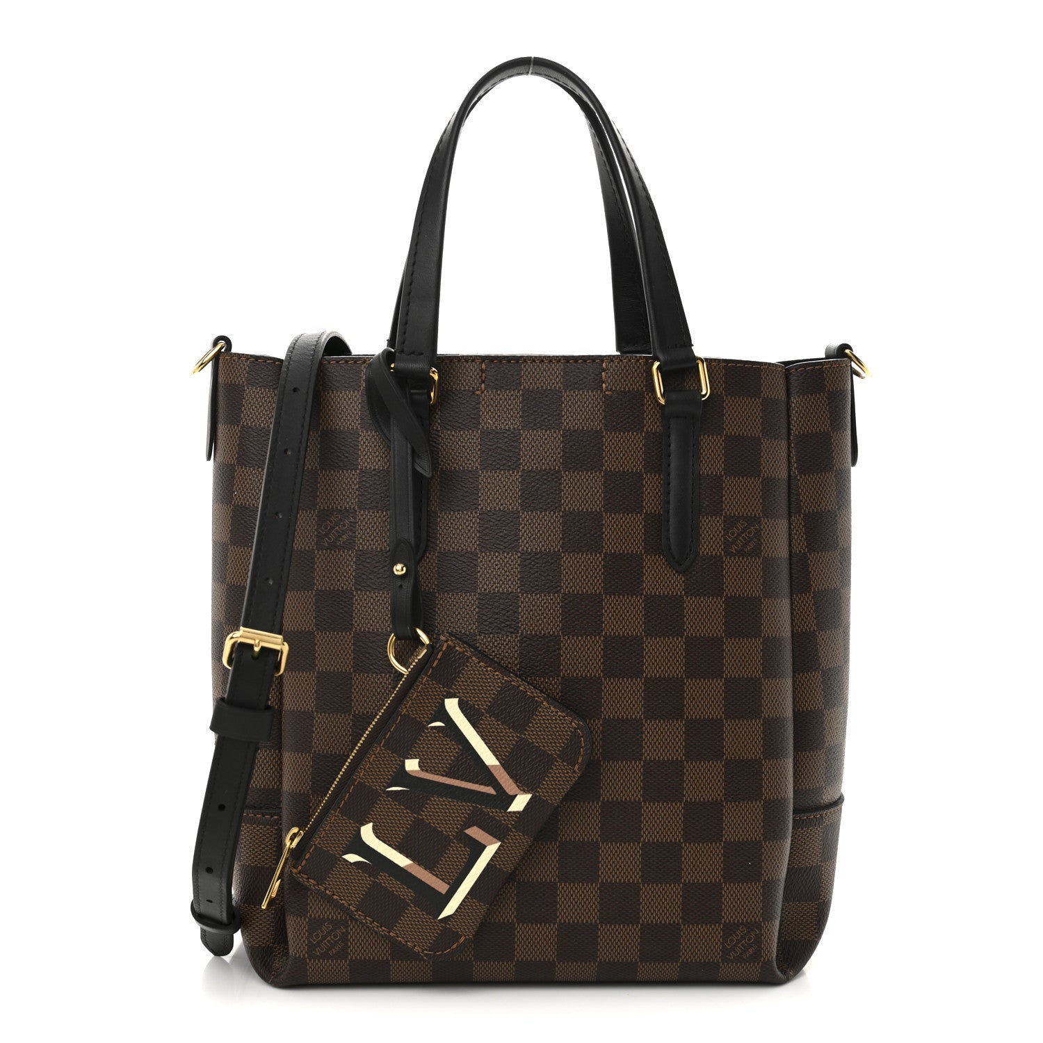 Louis Vuitton Damier Ebene Belmont PM Black 3 of 11