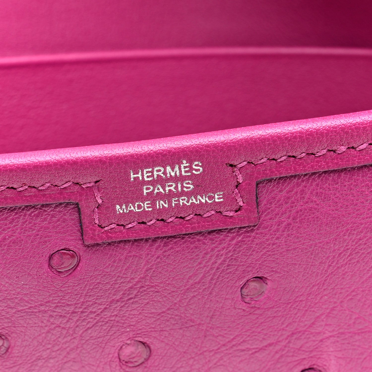 Hermes Ostrich Jige Duo Clutch Rose Pourpre 7 of 8