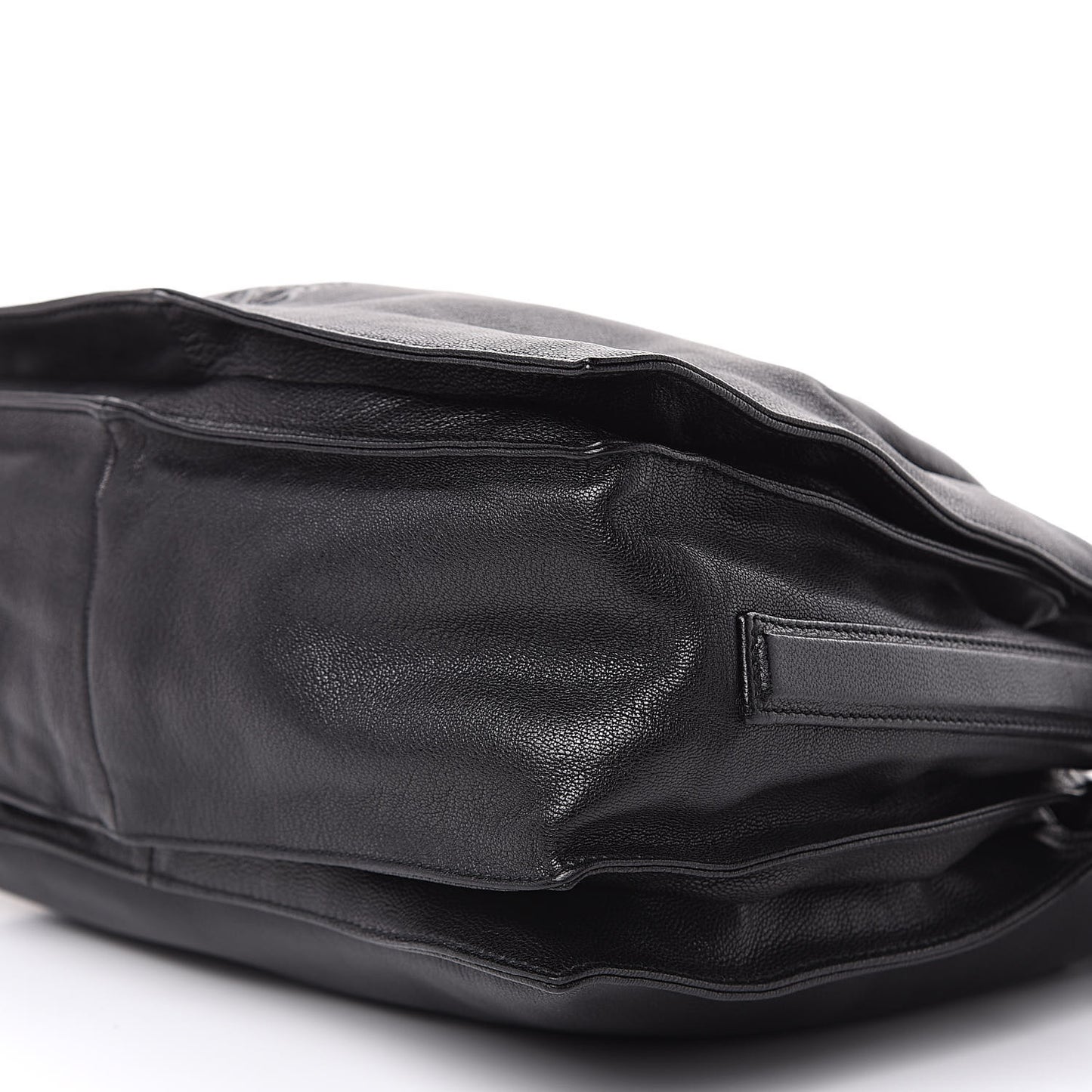 Calfskin Drawstring Bag Black
