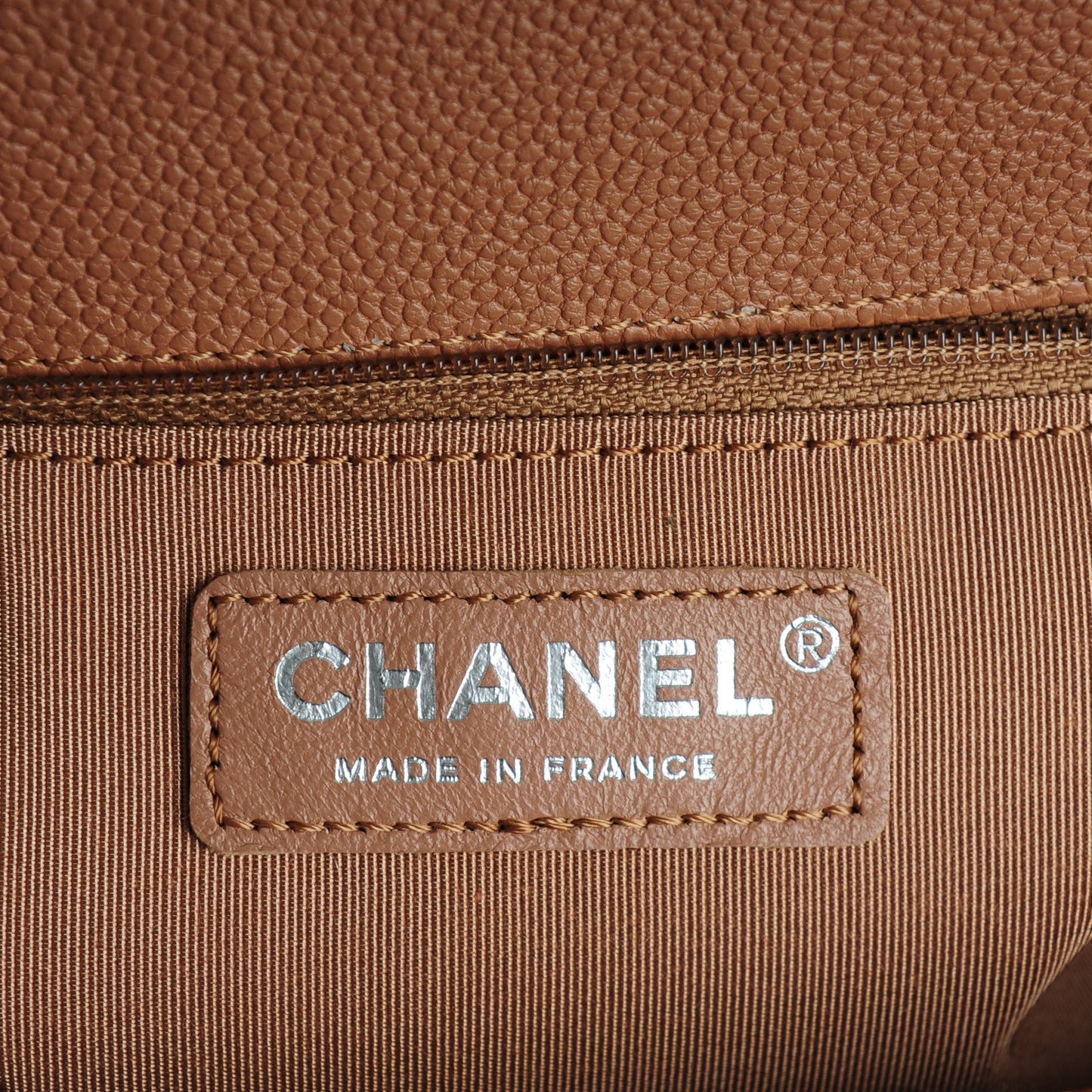 Caviar Quilted New Medium Boy Flap Camel