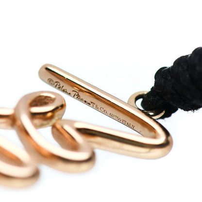 Tiffany 18K Rose Gold Paloma Picasso Grafitti Love Cord Bracelet 4 of 4