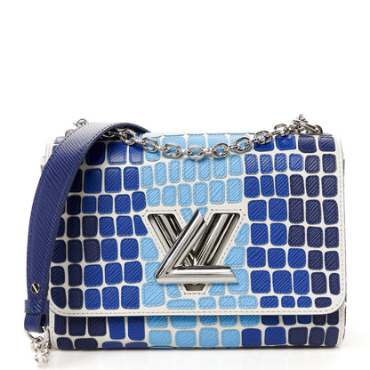 Louis Vuitton Epi Savane Twist Shoulder Bag MM Blue 1 of 11