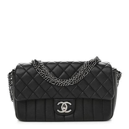 Chanel Calfskin Quilted Multi Chain Flap Black 1 of 9