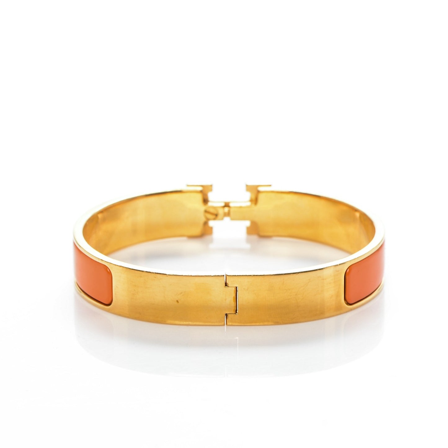 Enamel Narrow Clic Clac H Bracelet PM Orange