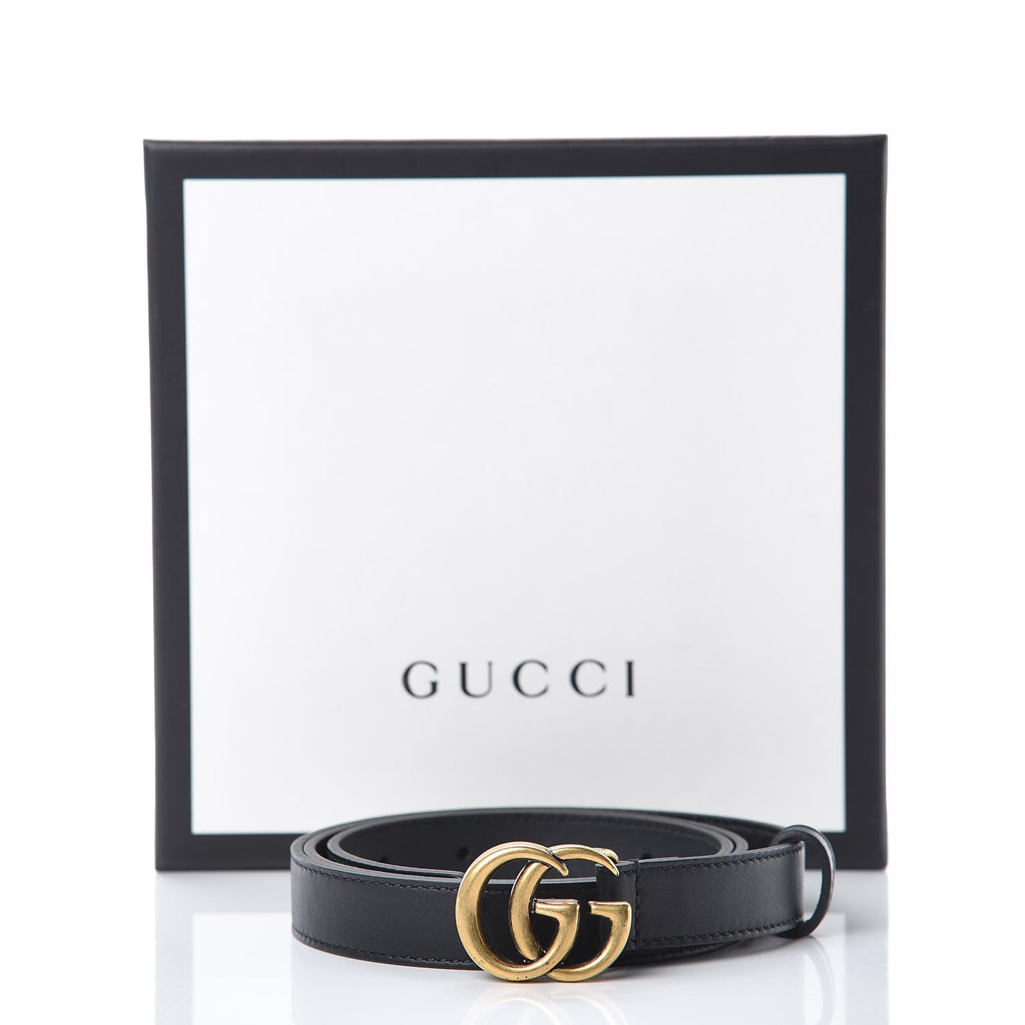 Calfskin Double G 20mm Belt 85 34 Black