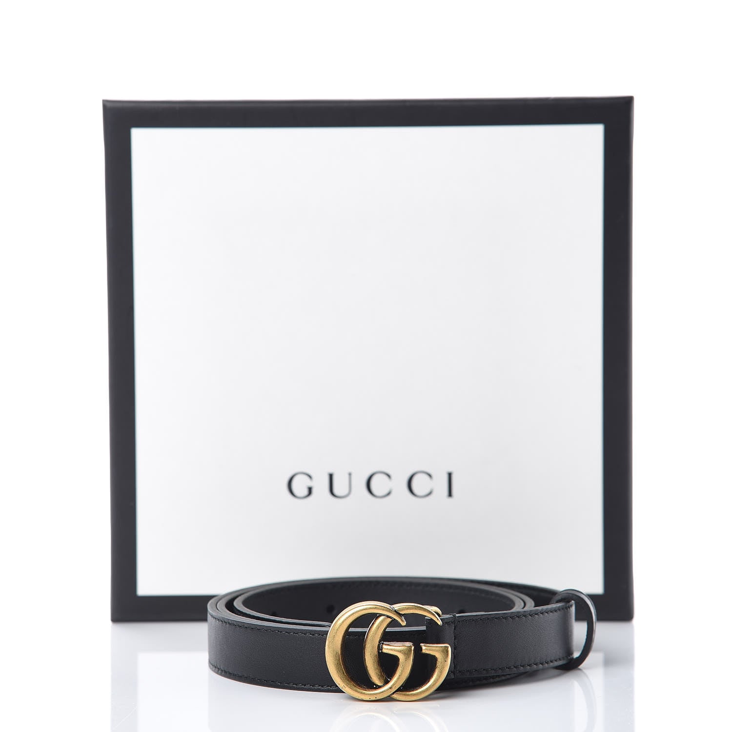 Gucci Calfskin Double G 20mm Belt 85 34 Black 8 of 8