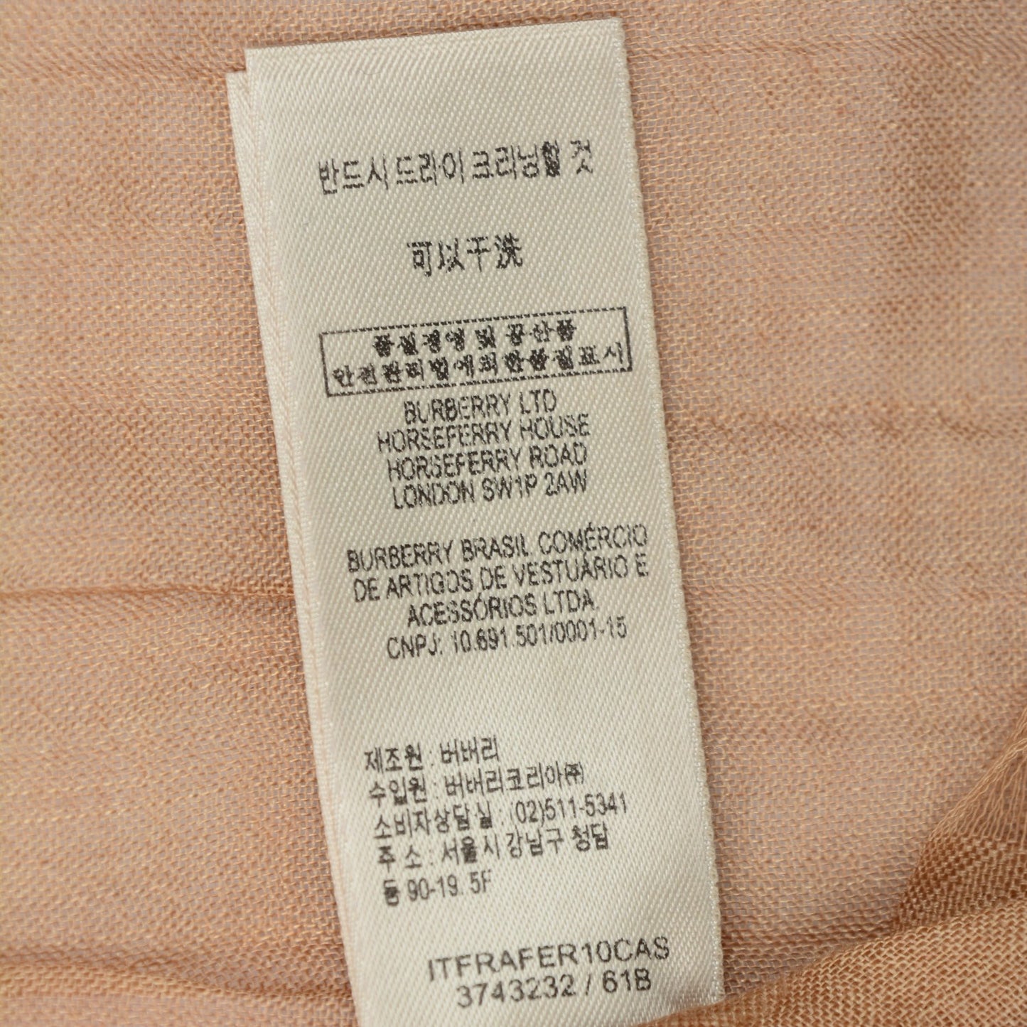 Wool Silk House Check Lightweight Scarf Camel