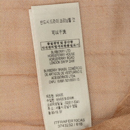 Burberry Wool Silk House Check Lightweight Scarf Camel 5 of 5