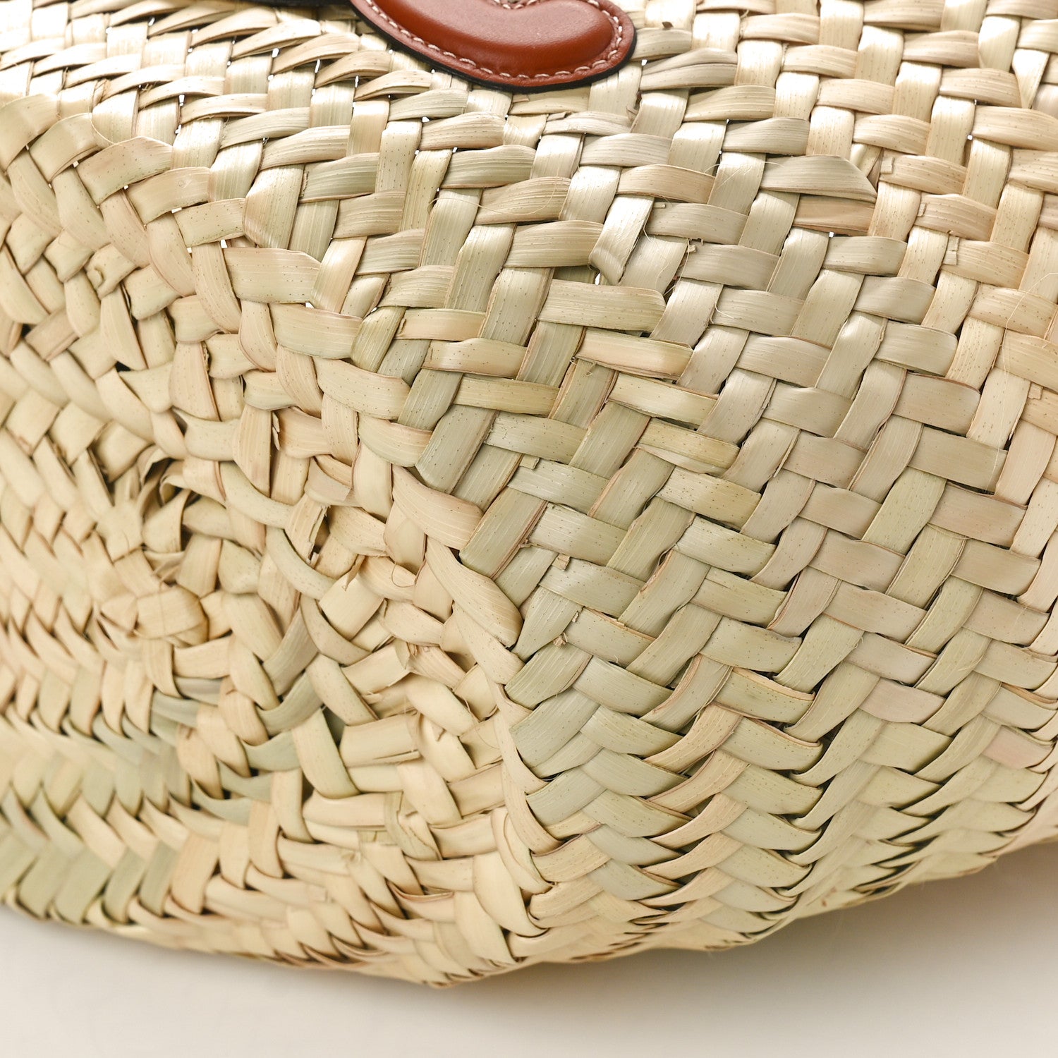 Celine Raffia Calfskin Triomphe Teen Panier Tan 9 of 9