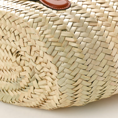 Celine Raffia Calfskin Triomphe Teen Panier Tan 9 of 9