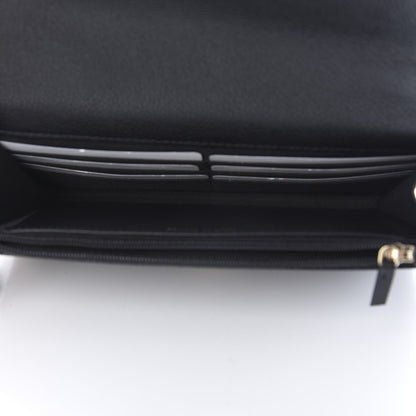 Chanel Calfskin Crochet 19 Wallet On Chain WOC Black 6 of 13