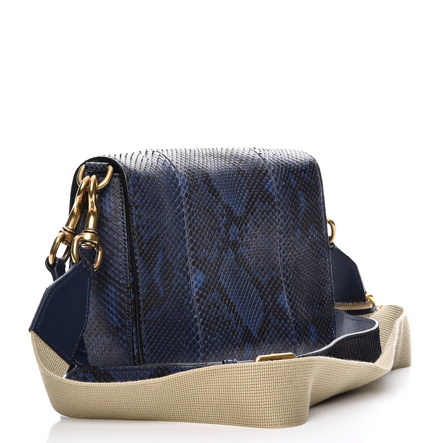 Gucci Soft Python Small Jackie Shoulder Bag Blue 3 of 8