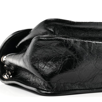 Saint Laurent Crinkled Calfskin Matelasse Monogram Medium Niki Chain Satchel Black 9 of 10