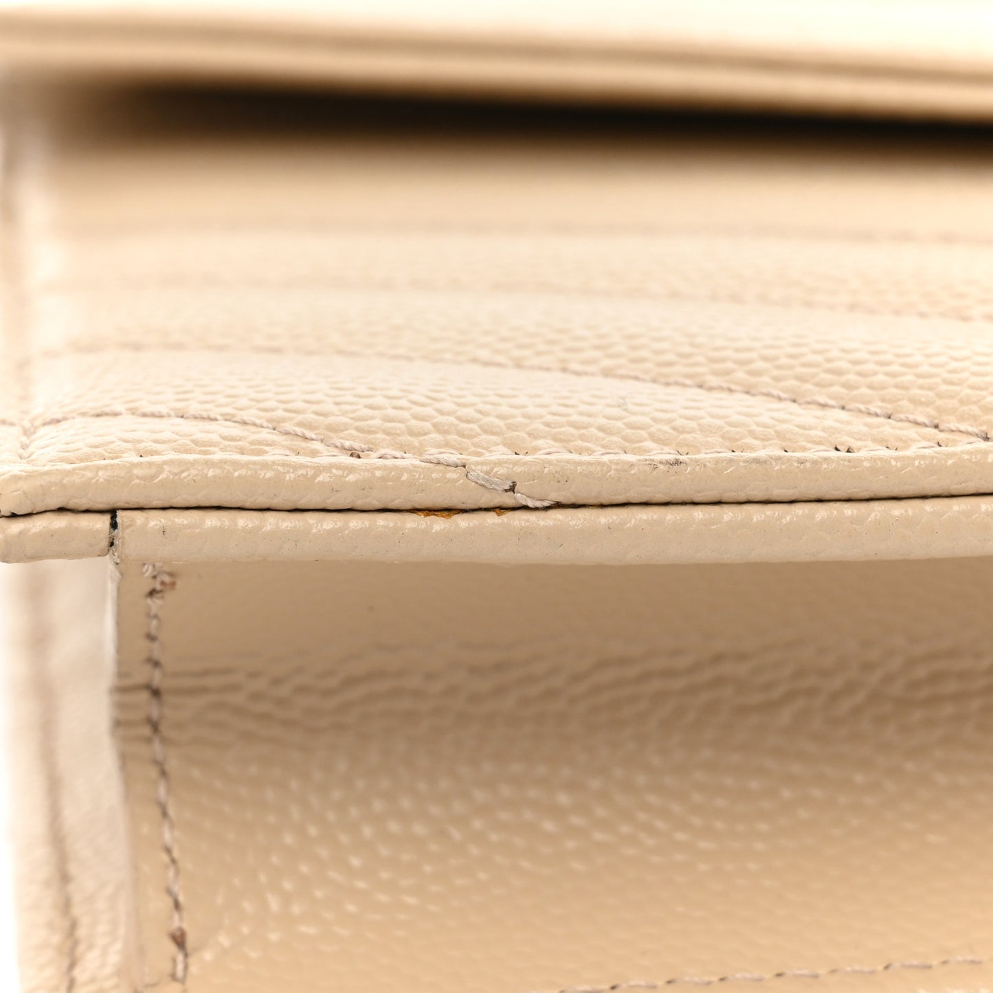 Grain De Poudre Matelasse Chevron Monogram Envelope Chain Wallet Nude Powder