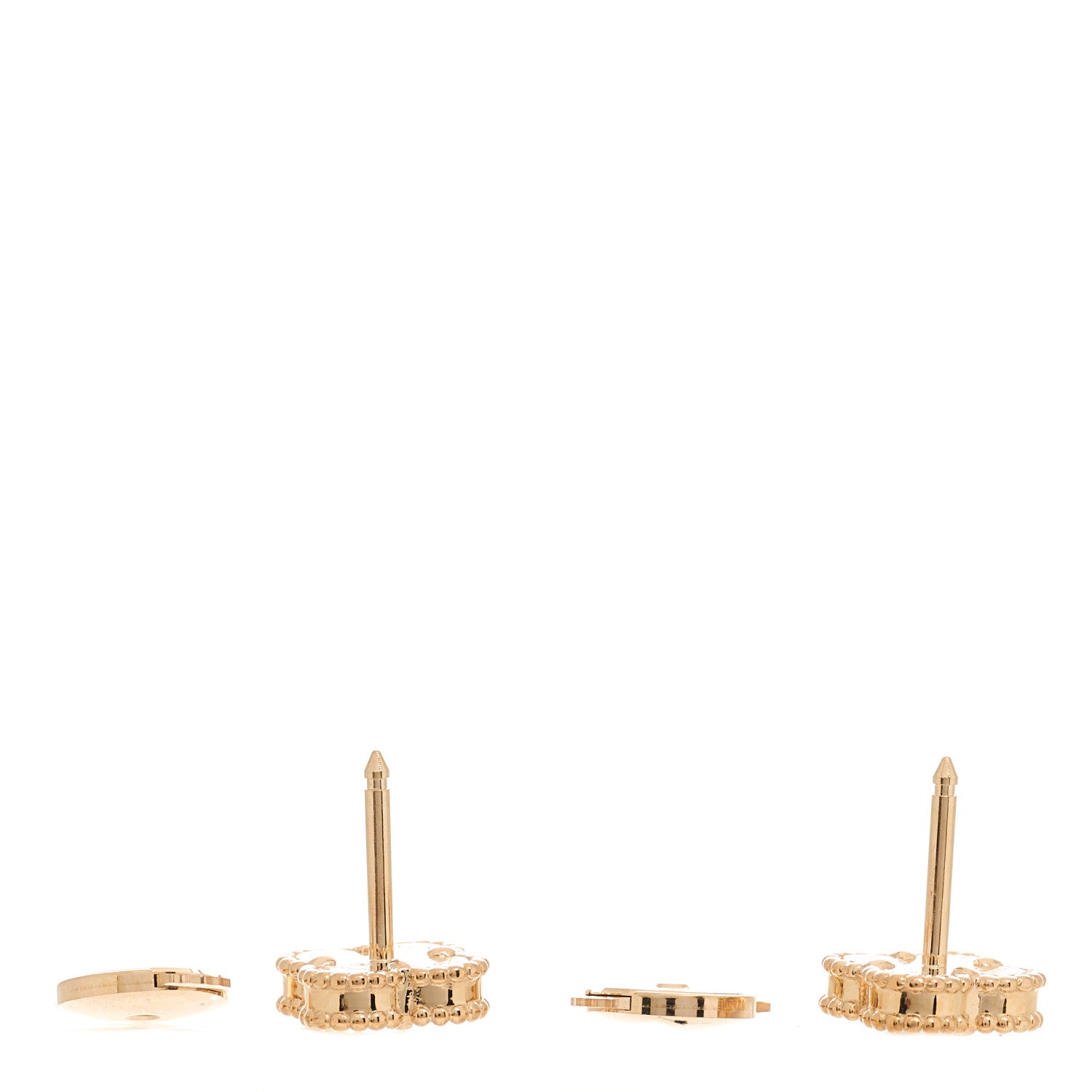 Van Cleef & Arpels 18K Rose Gold Carnelian Sweet Alhambra Earrings 3 of 4