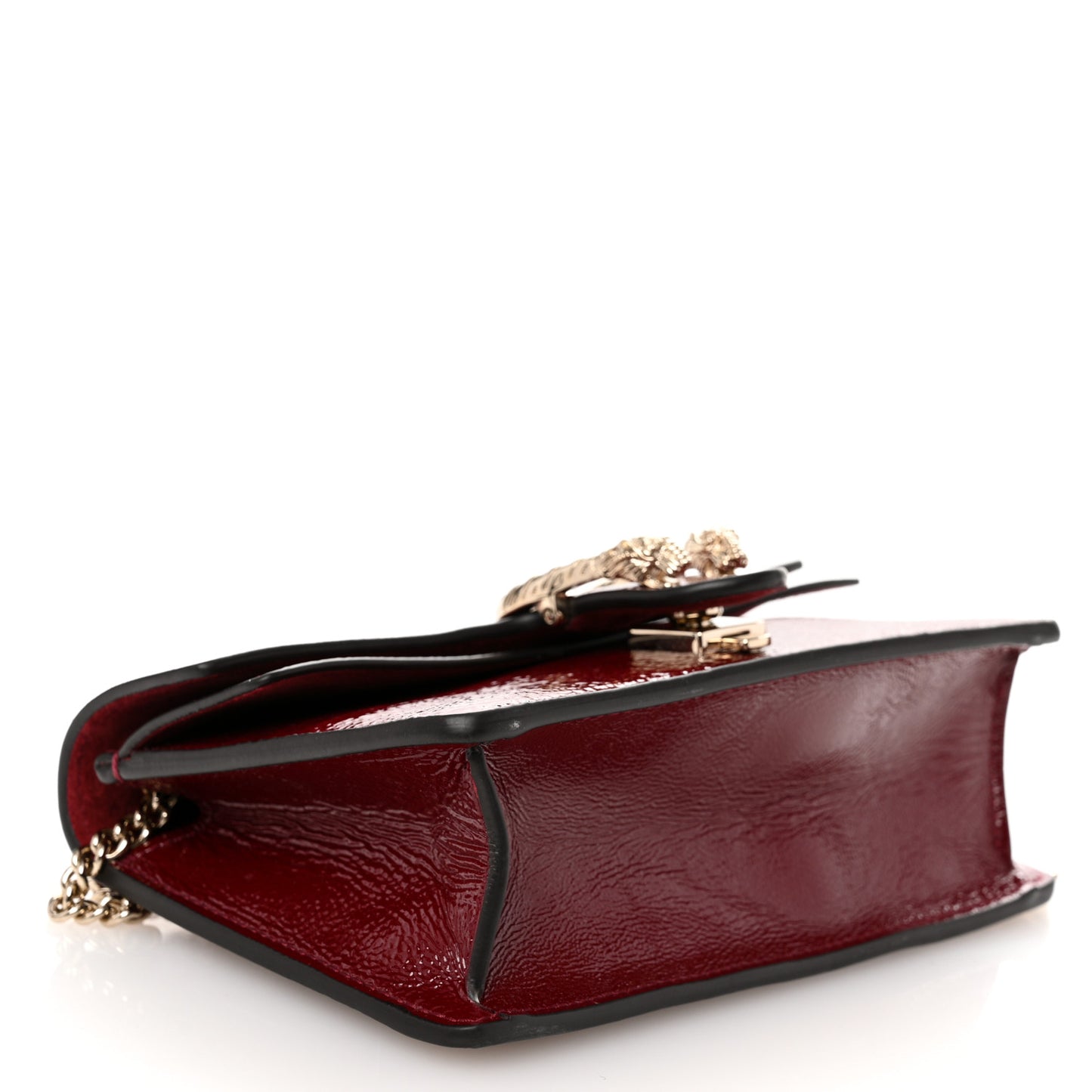 Crinkled Patent Mini Dionysus Shoulder Bag Rosso Ancora Red