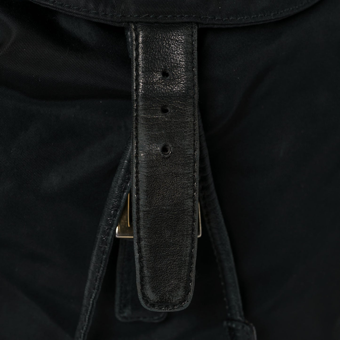 Tessuto Nylon Vela Chain Backpack Black
