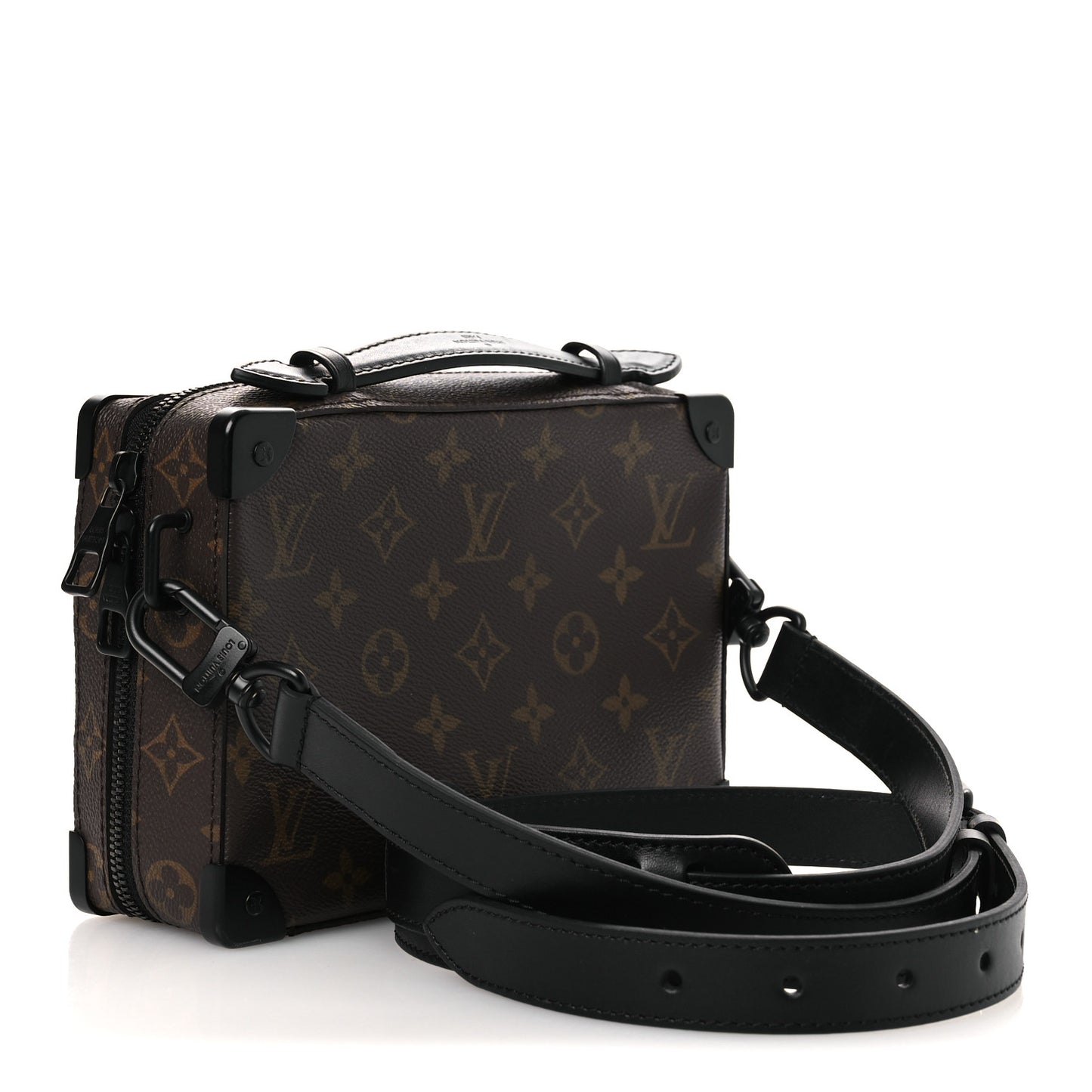 Monogram Macassar Handle Soft Trunk Black