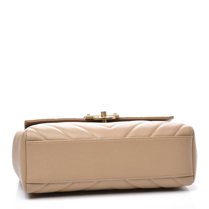 Chanel Calfskin Quilted Chevron In The City Bag Beige 3 of 10