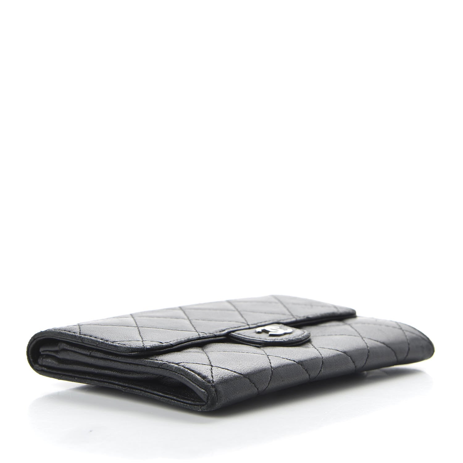 Chanel Lambskin Quilted Small Flap Wallet Black 4 of 8