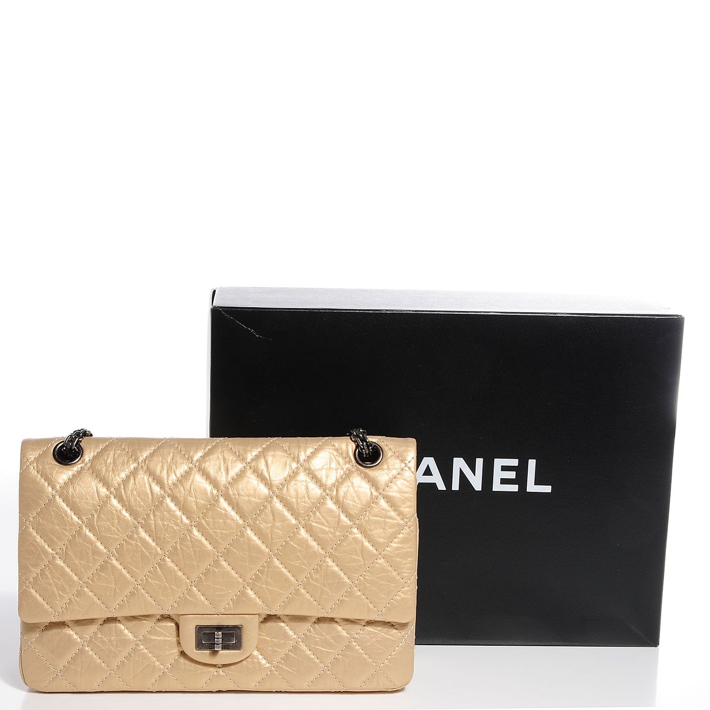 Aged Calfskin 2.55 Reissue 226 Flap Light Gold