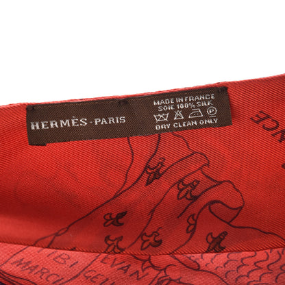 Hermes Silk Pavois Twilly Rouge Fluo Bleu Rouge 3 of 3