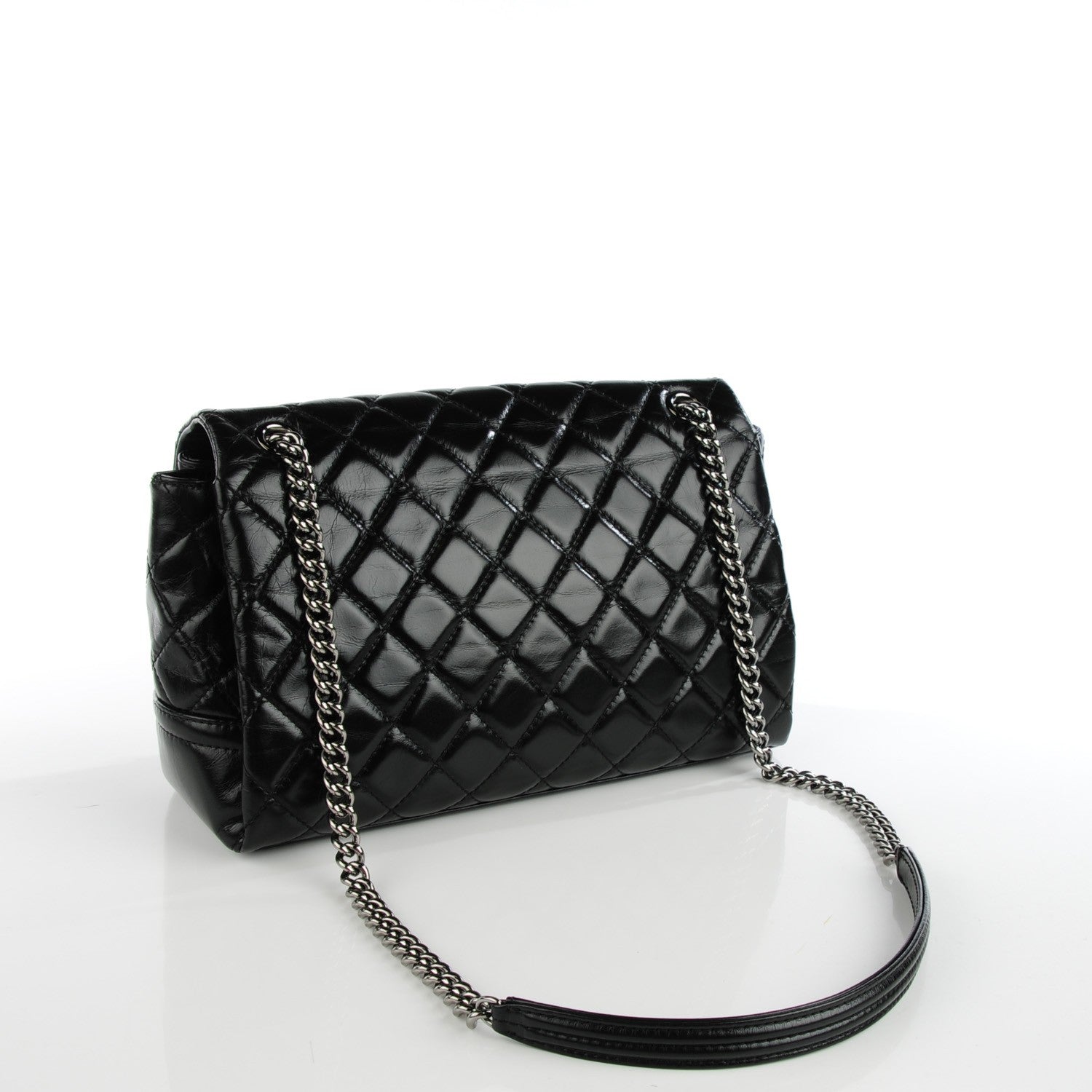 Chanel Glazed Calfskin Quilted Medium Lady Pearly Flap Black 3 of 7