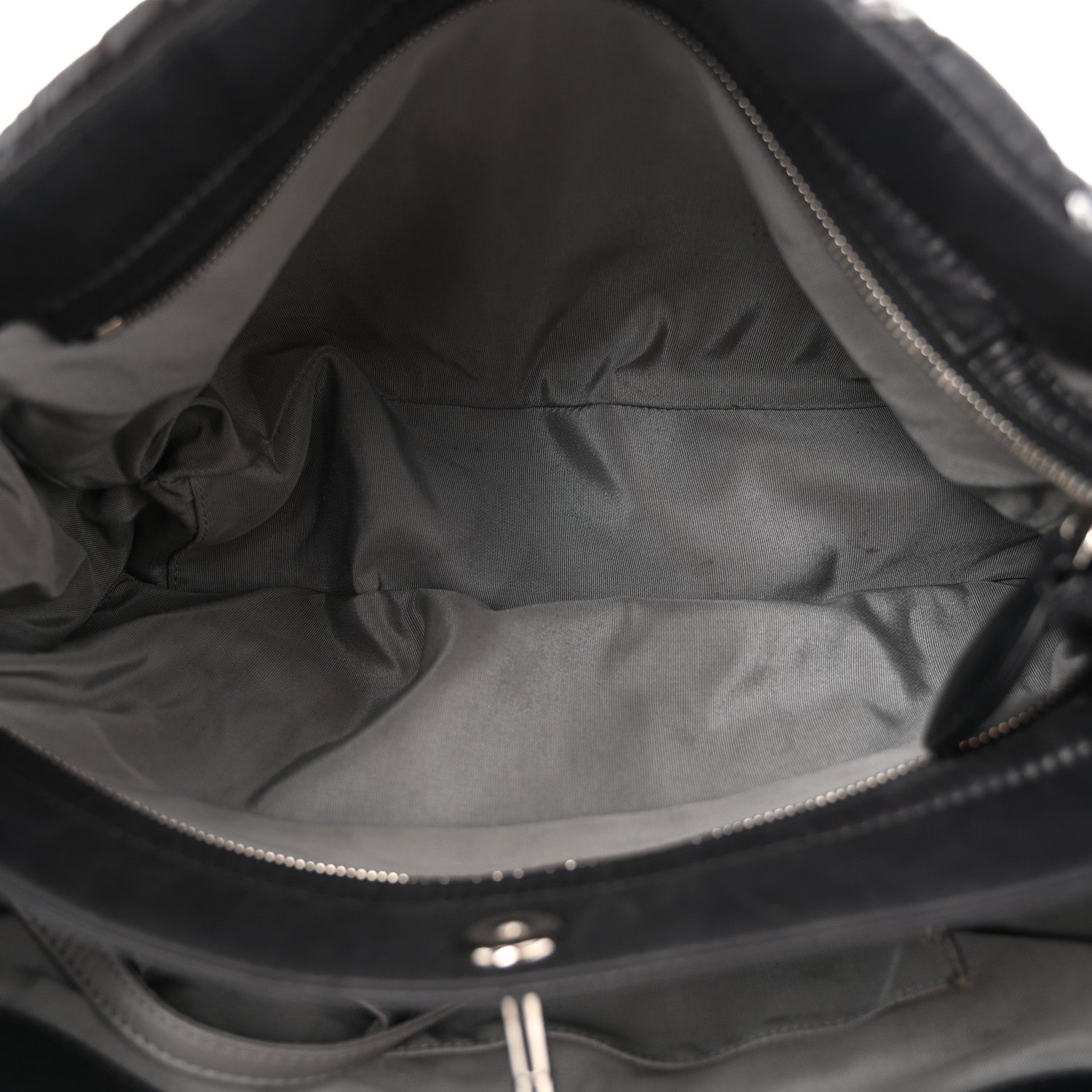 Chanel Nylon Quilted Tweed Stitch Bubble Tote Black 5 of 10