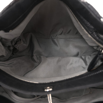 Chanel Nylon Quilted Tweed Stitch Bubble Tote Black 5 of 10