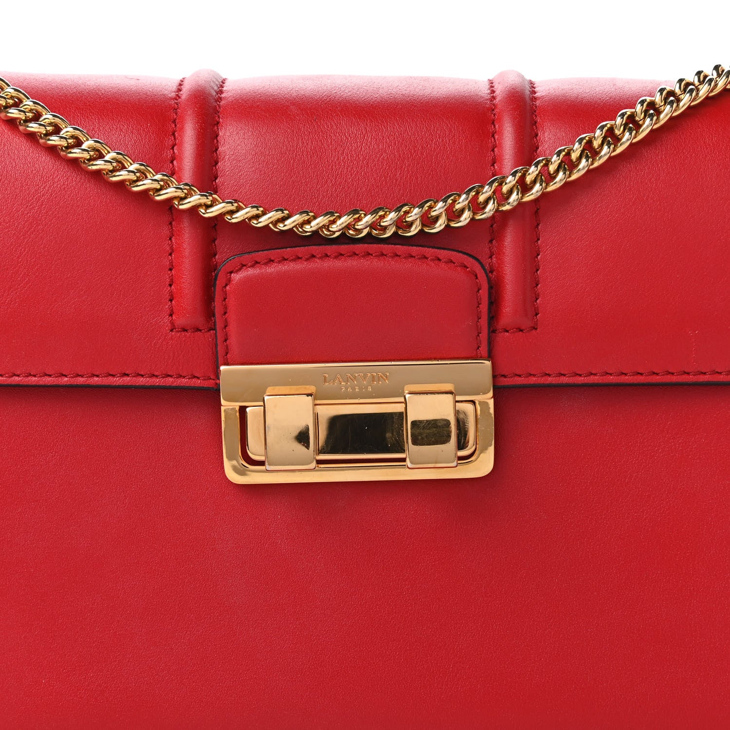 Lanvin Smooth Calfskin Small Jiji Shoulder Bag Red 10 of 10