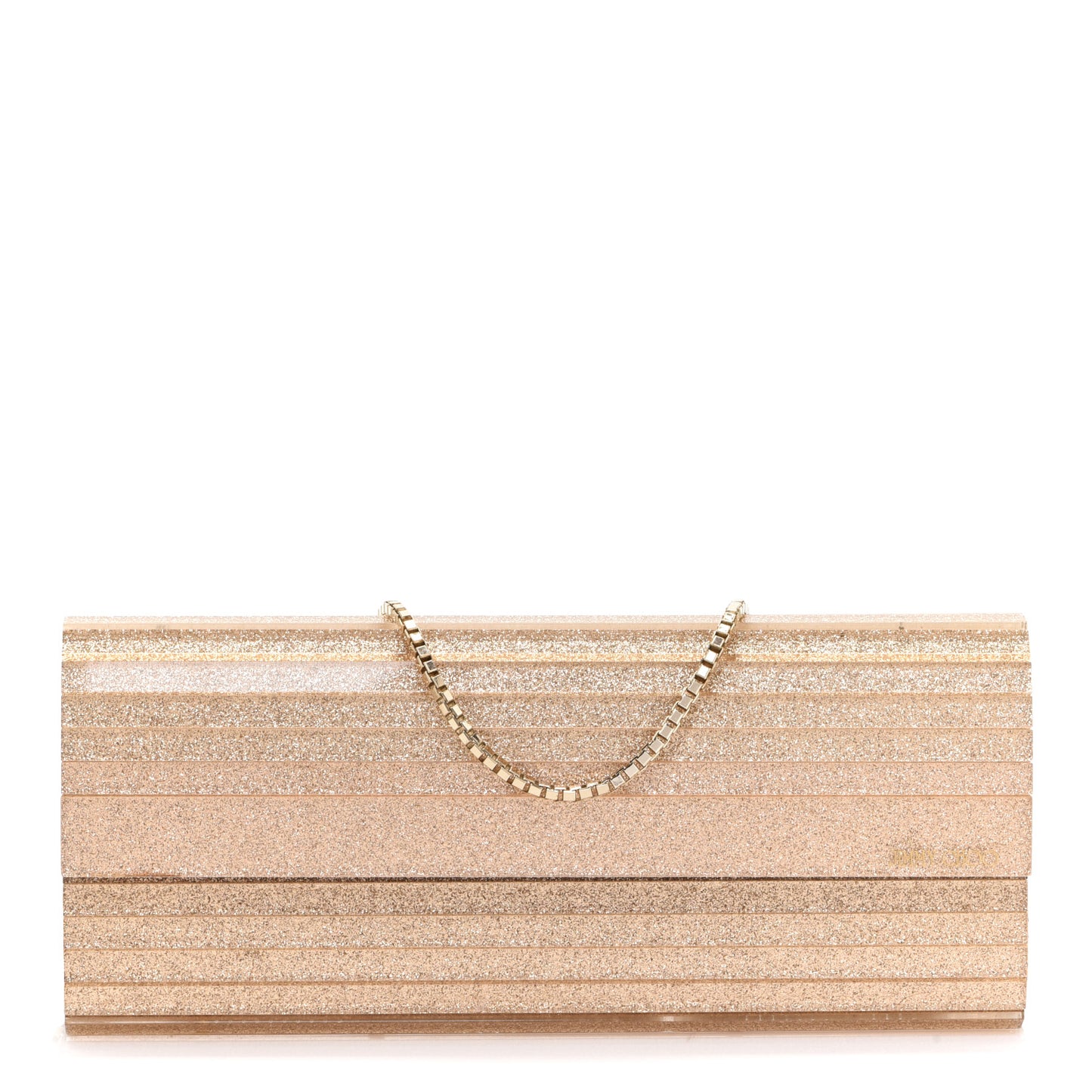 Acrylic Glitter Sweetie Clutch Gold